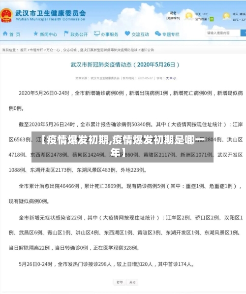 【疫情爆发初期,疫情爆发初期是哪一年】